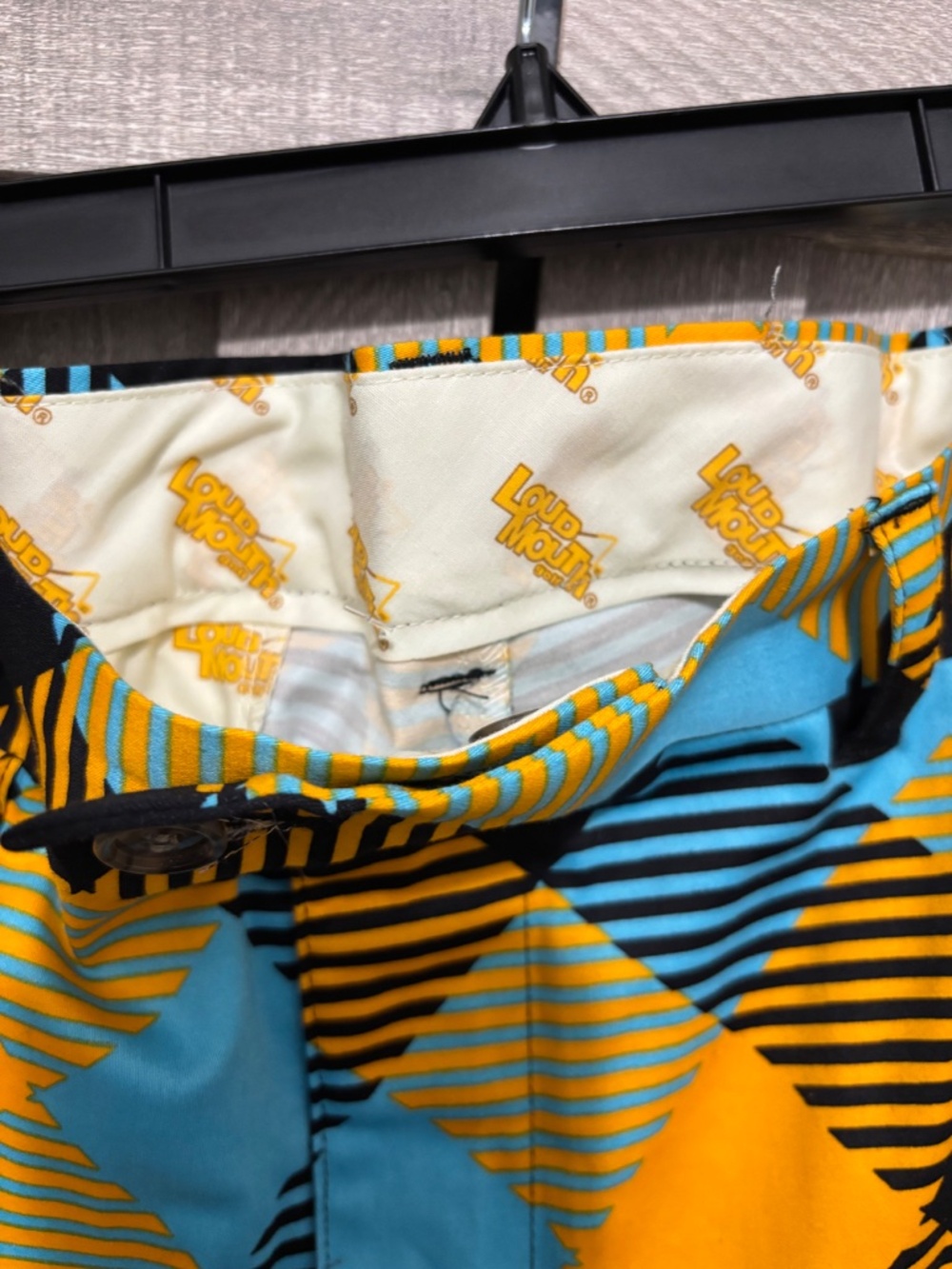 NWT Loudmouth Men's Pants plaid orange blue 40 x 30 - Picture 6 of 7